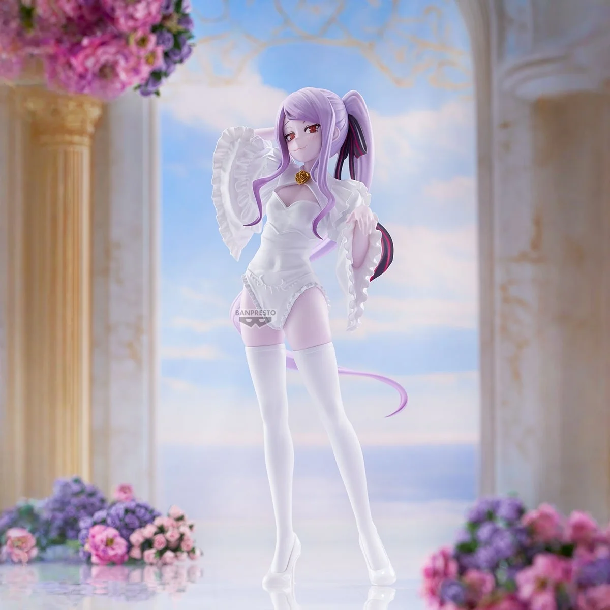 [Pre Sale] Genuine Banpressto Anime Glitter Glamours Overlord Shalltear Bloodfall Wedding Dress Figurine Model Ornament Toy Gift