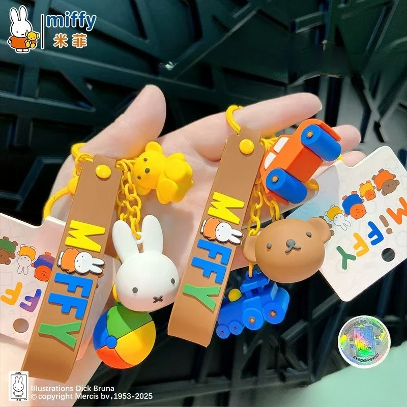 الكرتون ميفي أرنب سلسلة دمية سلسلة المفاتيح Kawaii حقيبة الظهر قلادة مفتاح السيارة اكسسوارات الأطفال مهرجان هدية #4