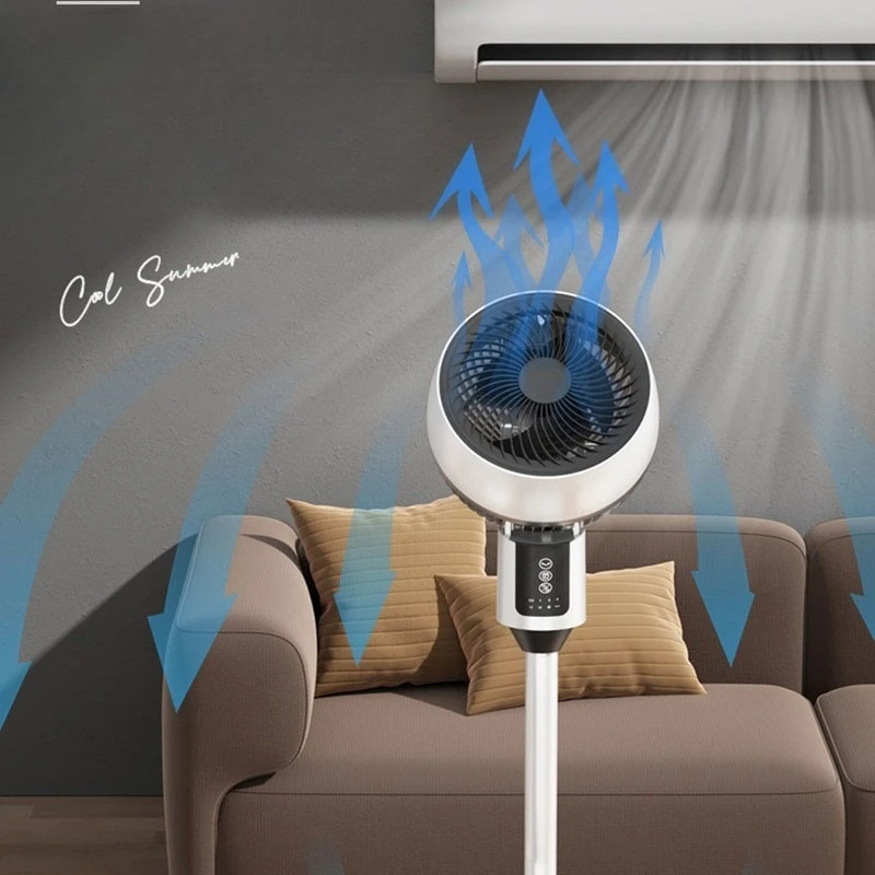 

Smart Remote Control Floor Standing Fan,Ultra Quiet Oscillating Cooling Fan,90° Wide Angle Airflow,Energy Efficient Timer Fan