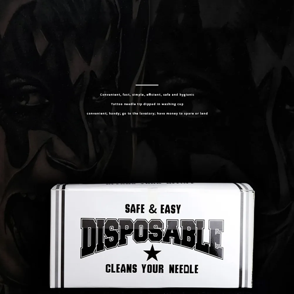 

18Pcs Tattoo Dip Cups Disposable Needle Cleaning Cups for Ink Blending Drying Accessories for Needle Machine Care