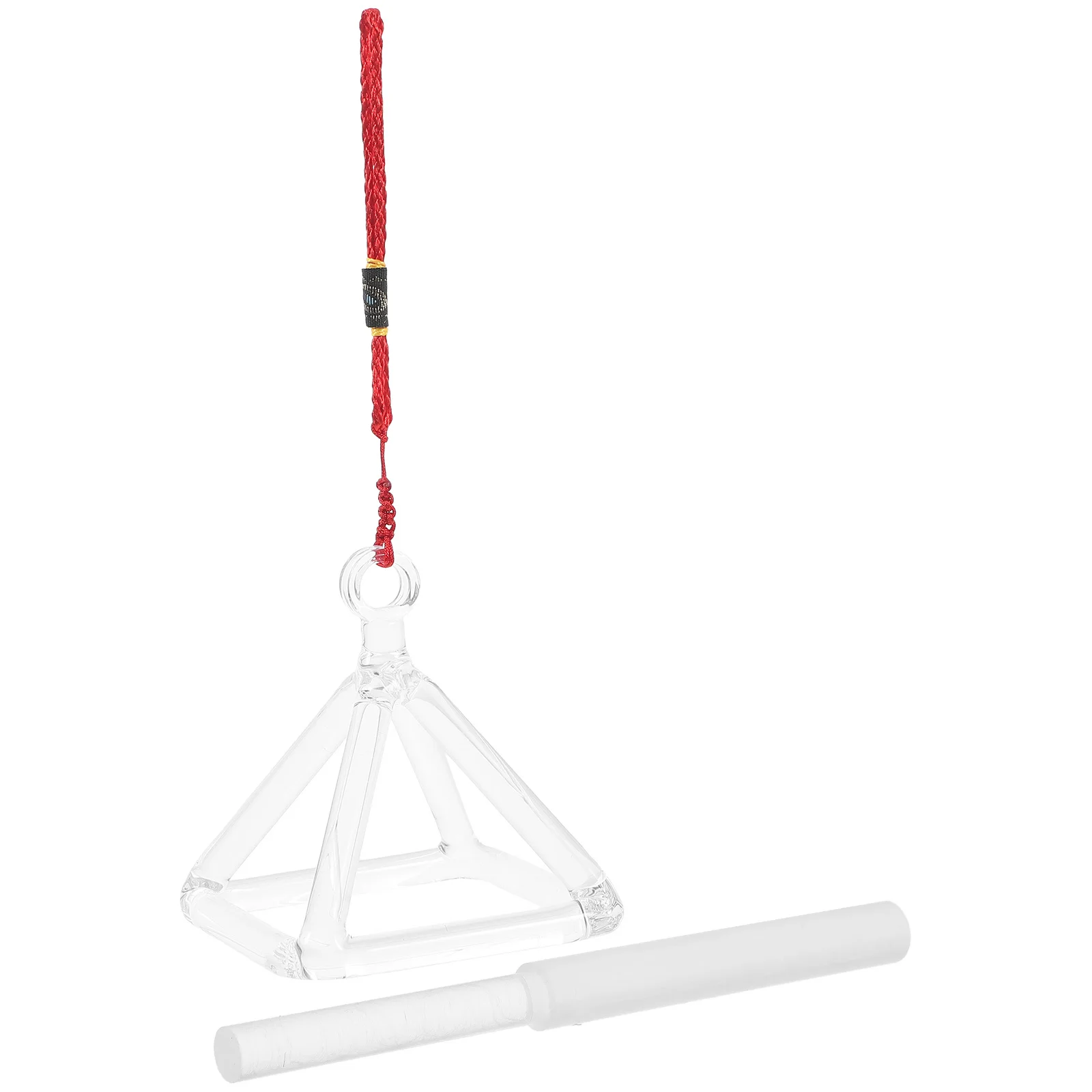 

1Set Quartz Singing Pyramid Decor Meditation Sound Therapy Set Music Healing Tool Percussion Stand Singing Pyramid with Striker