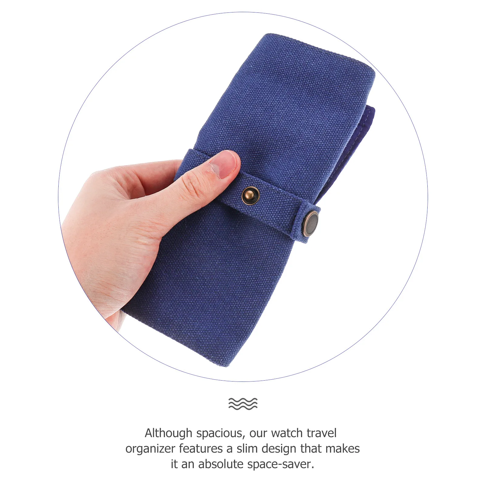 Smartwatch Storage Roll Premium Canvas Watch Organizer Bag Large Capacity Travel Roll Up Case for Watches Accessories