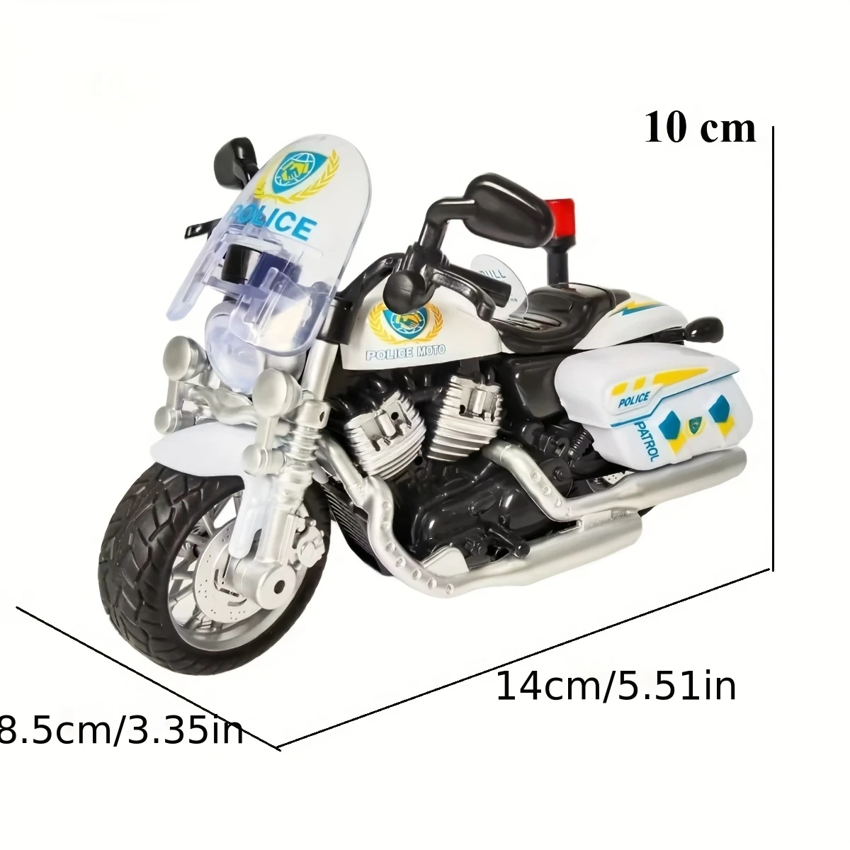 Juguete de motocicleta de aleación fundida a presión, motocicleta extraíble con sonidos y luces 1:12 coches de juguete para niños accionados por fricción, juguetes de motocicleta