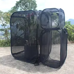 Foldable Insect Cage Habitat Cage Mesh Butterfly Mantis Stick Breeding Net Terrarium Educational Usage Plant Greenhouse Box