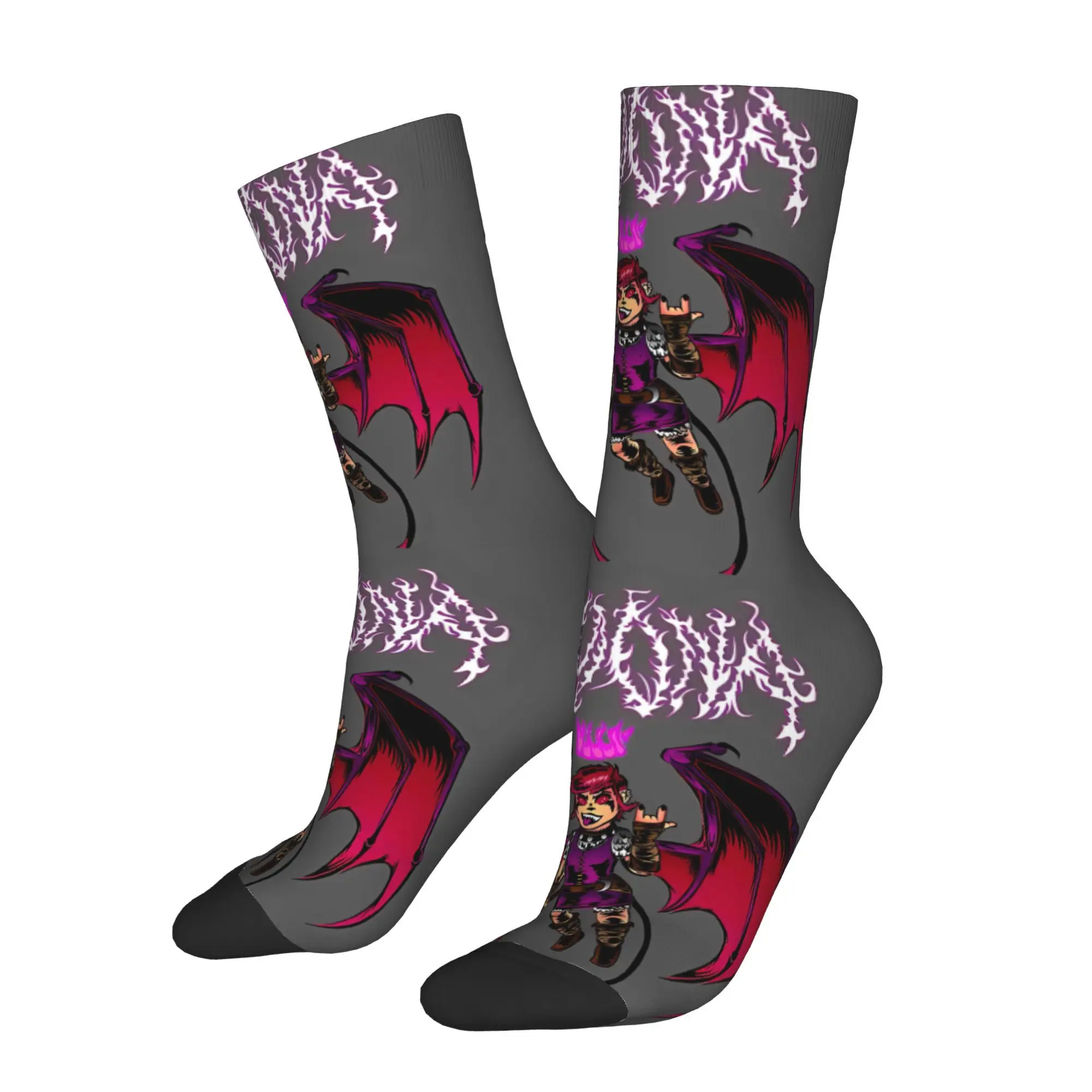 

Забавные мужские носки в стиле хэви-метал с героями мультфильмов в стиле ретро NIMONA, повседневные носки в стиле хип-хоп, подарочный узор с принтом