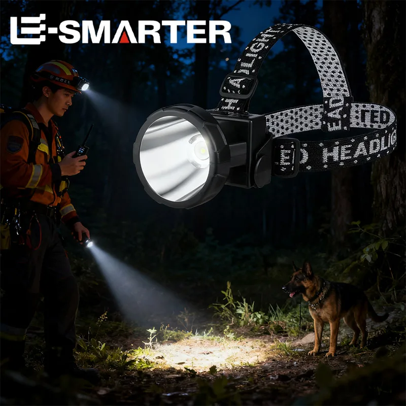

Rechargeable Induction LED Headlamp Camping Fishing Adventure Headlight Built-in Battery Portable Flashlight