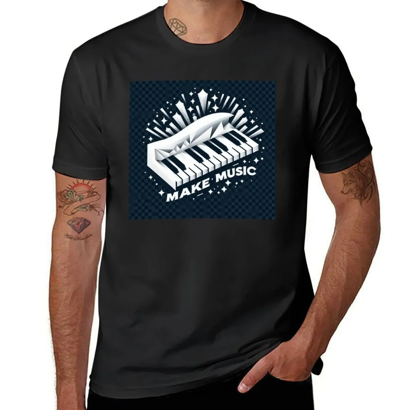 

Make Music T-Shirt sweat graphics aesthetic clothes workout shirts for men