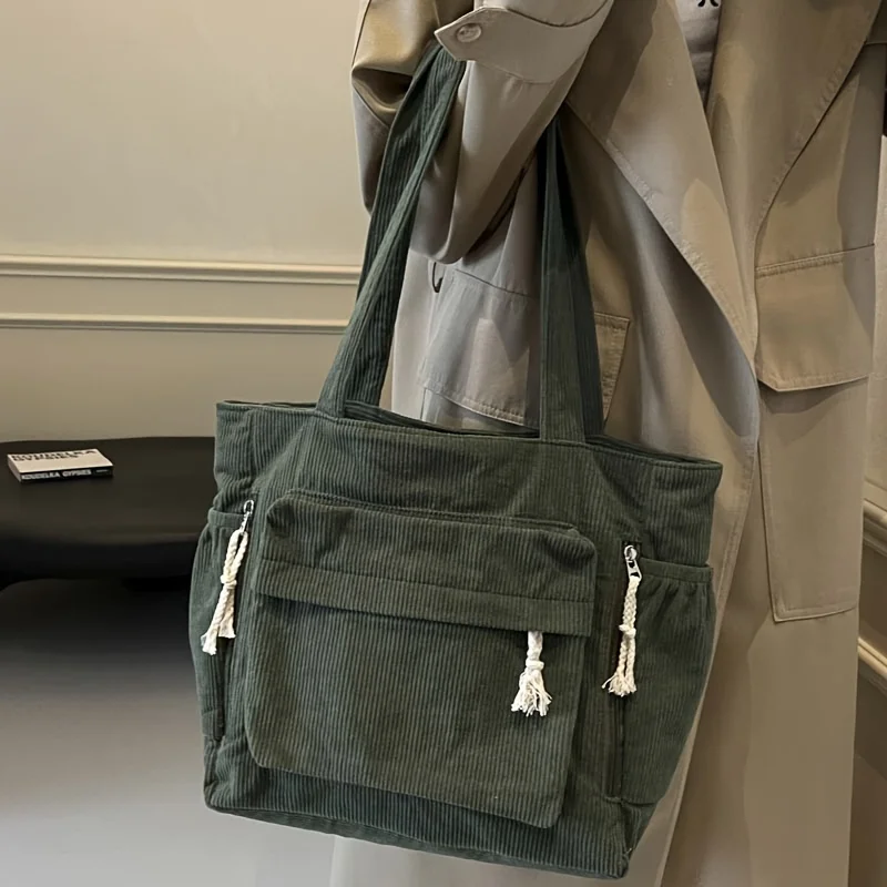 Other Travel Master Cord-Umhängetasche, lässig, einfarbig, mit mehreren Taschen, Tragetasche für Damen 3