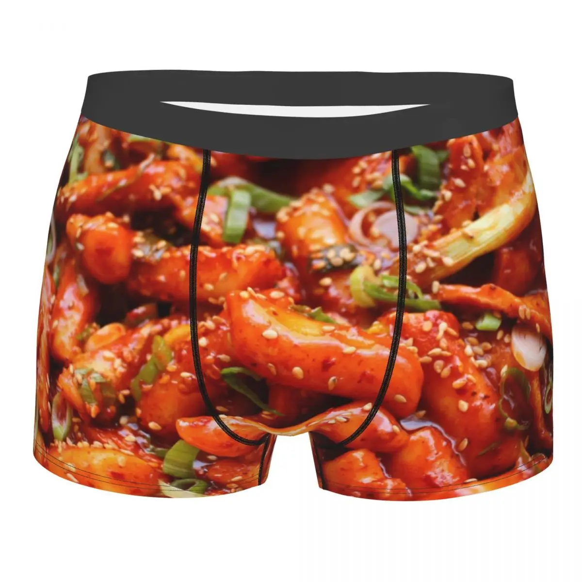 Sexy Boxer Shorts Panties Man Tteokbokki Korean Spicy Rice Cake Underwear Soft Underpants for Homme