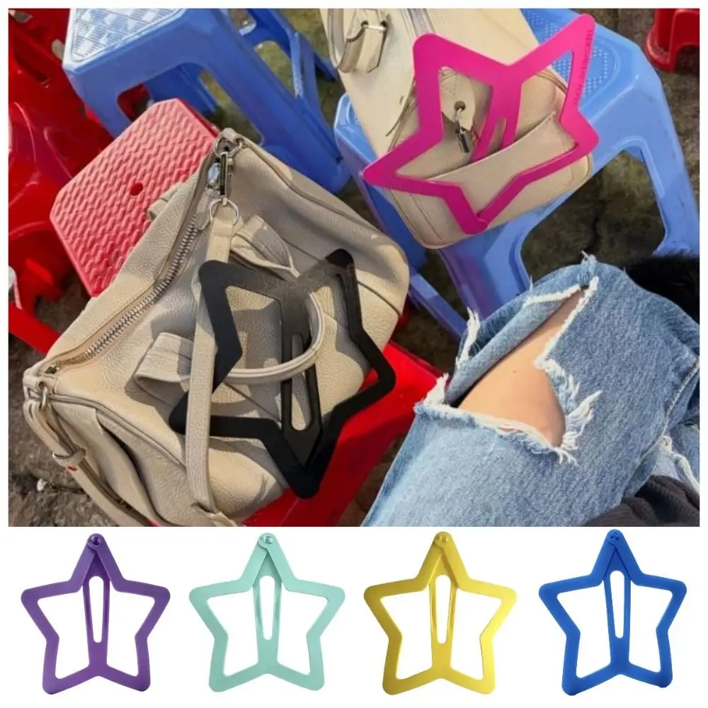 Trendy Creative Extra-large Star Hair Clip INS Solid Color Openwork Star Hairpin Novelty Kawaii Curtain Clip Children's Toys