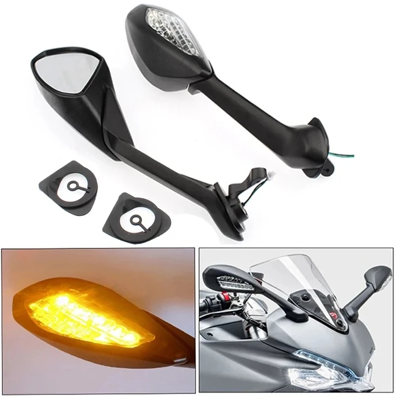 

For Ducati 939 Supersport S 2017-2020 Motorcycle Left Right Rearview Mirror LED Turn Signal