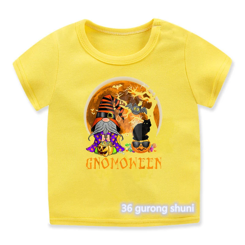 

Funny Halloween Witch Spooky Pumpkin cartoon print boy t-shirt for kids halloween gift costume tshirt boy girl universal clothes