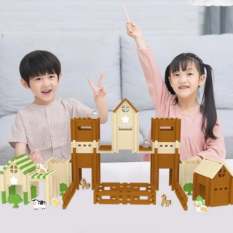 ほぞ穴とほぞのビルディングブロック,子供のおもちゃ,木のブロックセット,おもちゃ