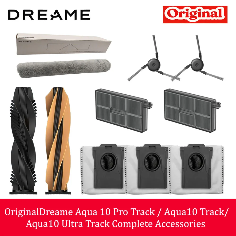 Originele Dreame Aqua 10 Pro Track / Aqua10 Track / Aqua10 Ultra Track Accessoires Hoofdborstel Filter Track Mop Stofzak Optioneel