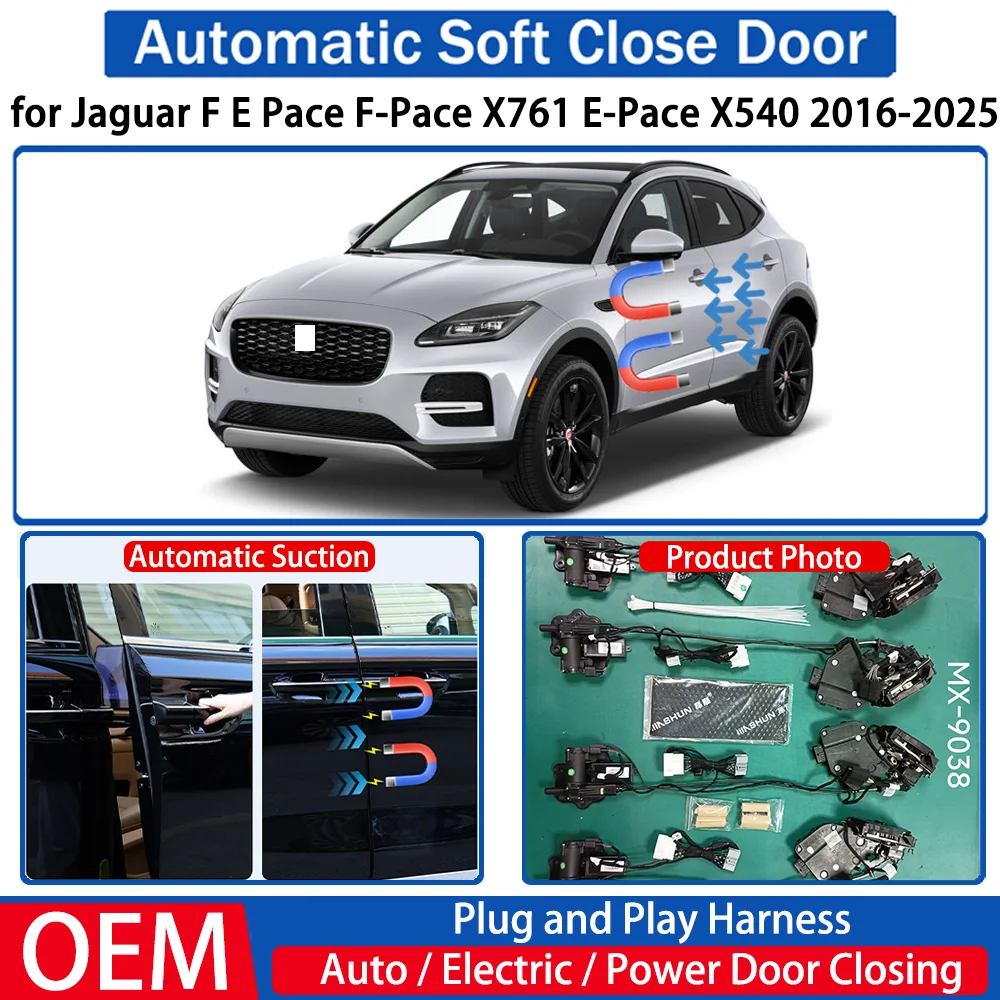 

for Jaguar F E Pace F-Pace X761 E-Pace X540 2016-2025 Car Automatic Soft Close Door Electric Suction Kit Auto Power Closing