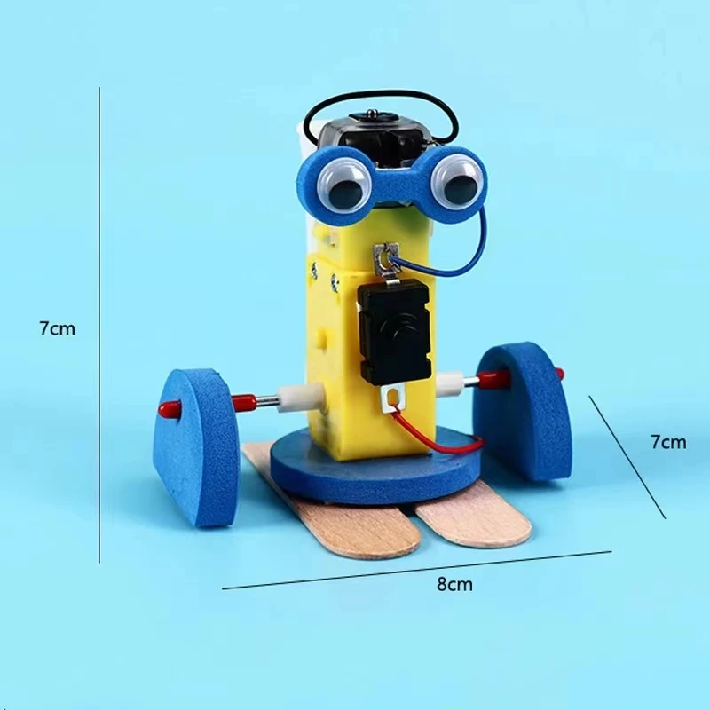 Imagem -05 - Diy Elétrico Montado Modelo Ming Rastejando Robô Kit Mini Ciência Tecnologia Brinquedo para Crianças Brinquedos Educativos