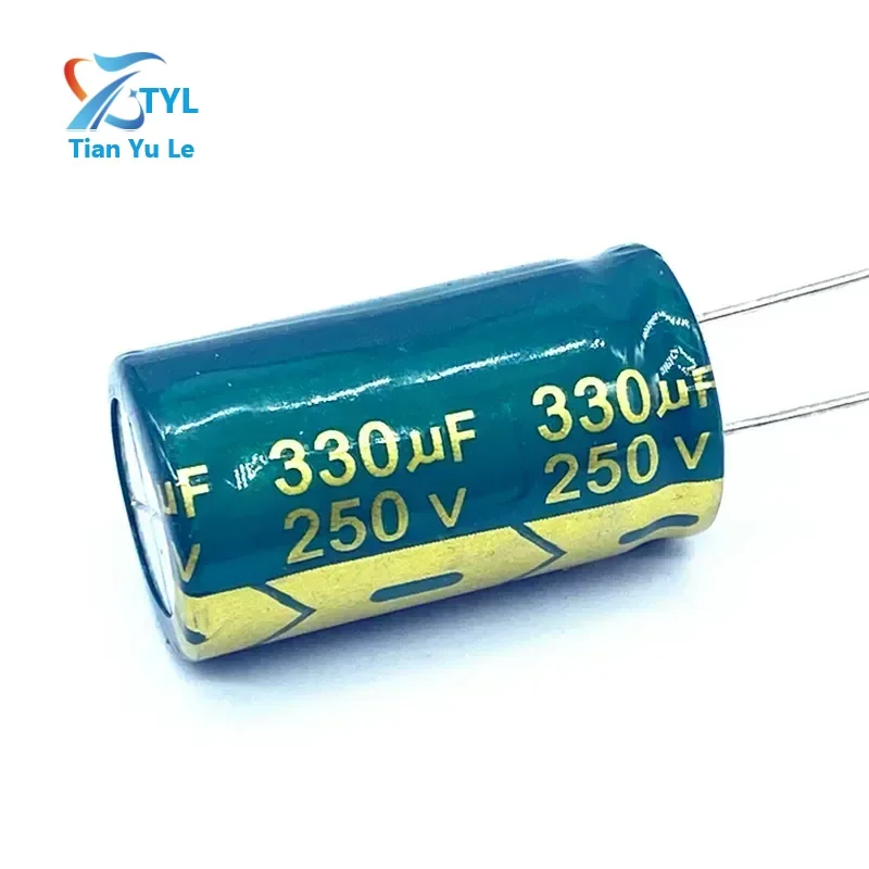 

5pcs/lot high frequency low impedance 250v 330UF aluminum electrolytic capacitor size 18*30 330UF 20%