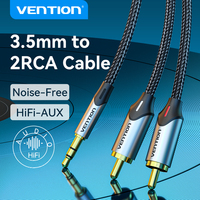 Vention RCA Cable HiFi Stereo 3.5mm Jack to 2RCA  Audio Cable AUX RCA 3.5 Y Splitter for Amplifiers Audio Home Theater Cable RCA