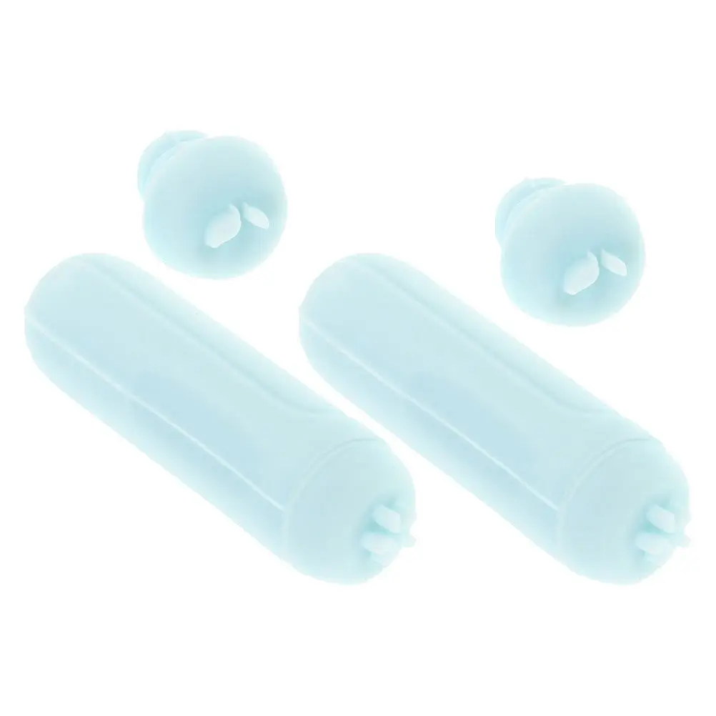2Pcs Nail Stamping Kit Silicone Stamper Pen French Tip Nail Art Stamp Home DIY Salon Tools Sky Blue