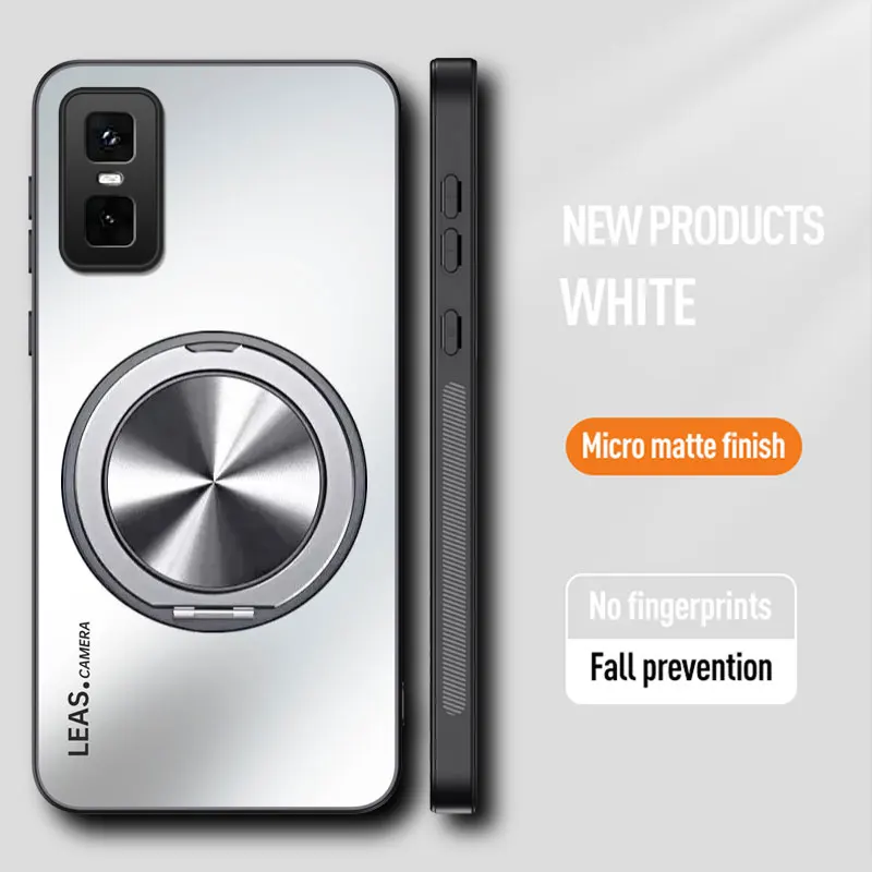حافظة حامل مغناطيسي غير لامع Infinix GT 30 Pro مقاومة للصدمات 360 °   غطاء حامل حلقي دوار لهاتف انفينيكس سمارت 10 بلس