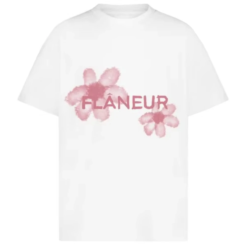 

25 Summer Flaneur Homme floral graphic brand pattern printed T-shirts Summer luxury brand cotton men's and women's T-shirt tops