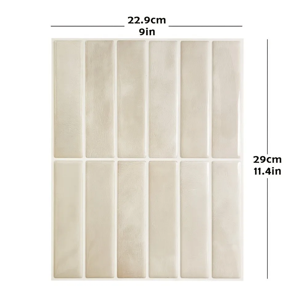 12PCS PVC Tile Sticker 2D Print Irregular Pattern Floor Sticker Self Adhesive Waterproof Vinyl Tile Wall Floor Application