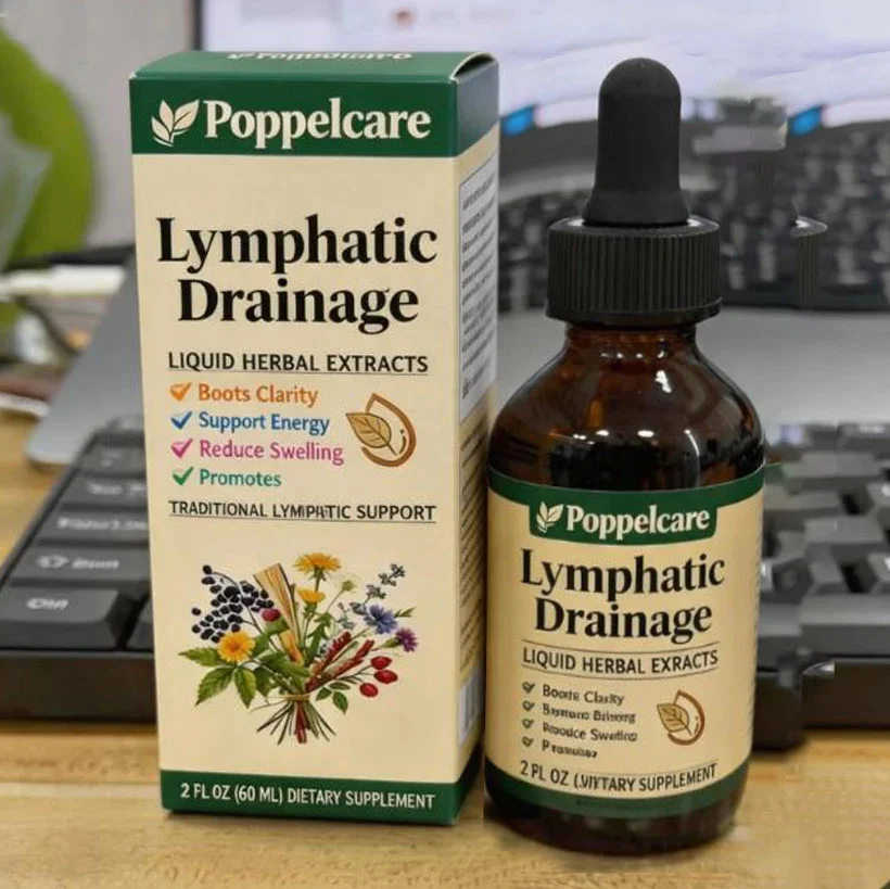 Body Care Lymphatic Drainage Natural Herbal Ampoule Serum Drops Body Care Liquid 59ml Circulatory Support Swelling Relief