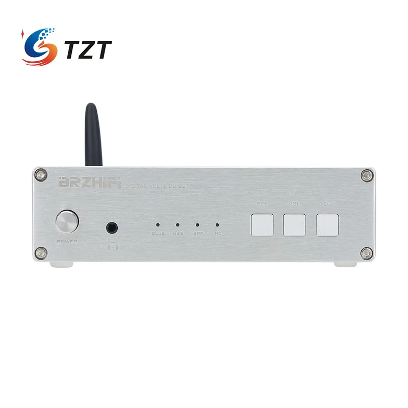 TZT BRZHIFI DC80 Silver/Black BT5.1 USB DAC Audio Decoder Headphone Amplifier w/ 2pcs PCM1794 Decoding Chips