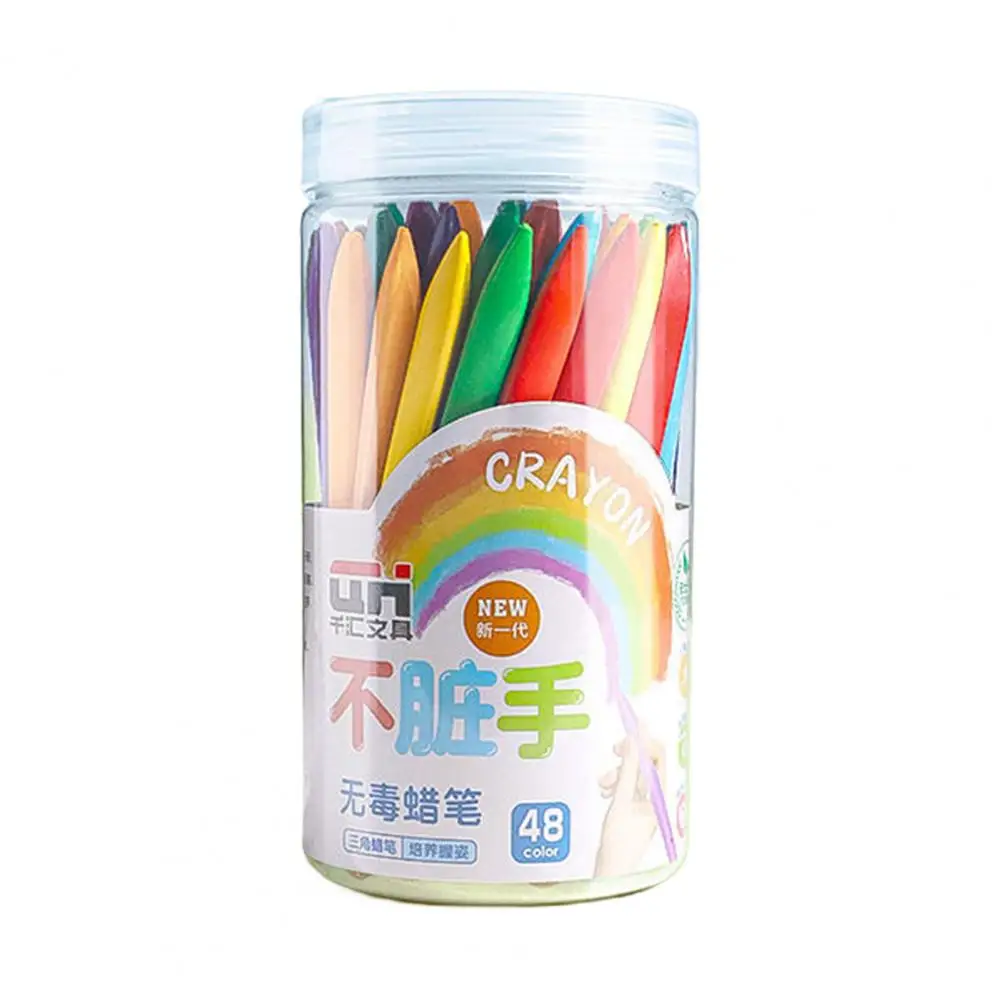 12Pcs Drawing Crayons Natural Color Stacking Crayons Bright Colors Ergonomic Design Coloring Pen Artistic Drawing Tool