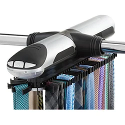 Wardrobe Automatic 360 Degree Tie Rack, Electric Revolving Hook, Scarf Belt Shelf, Hanger Organizer, Father's Day Gifts