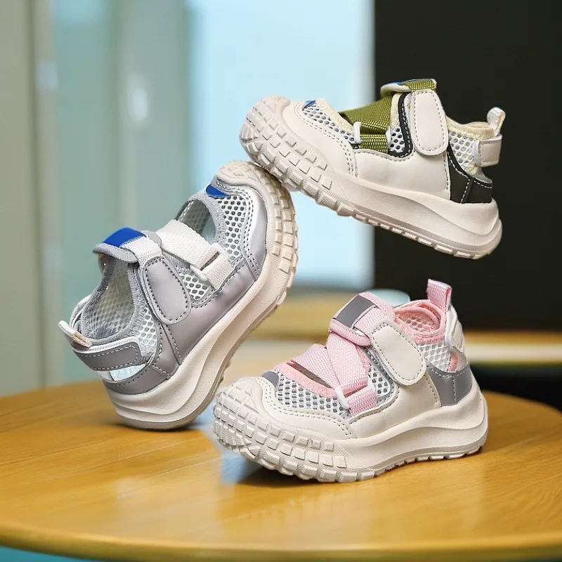 

Girls Sports Sandals for Summer Boys Tennis Shoes Non-slip Soft Sole 2025 Summer New Kids Sneakers Mesh Breathable Comfort Trend