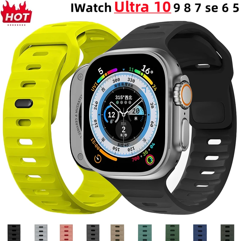 

Strap For Apple Watch Band 46mm 44mm 49mm 45mm 40mm 41mm 38 42mm correa Breathable bracelet iwatch series 10 8 SE 7 6 5 9 Ultra