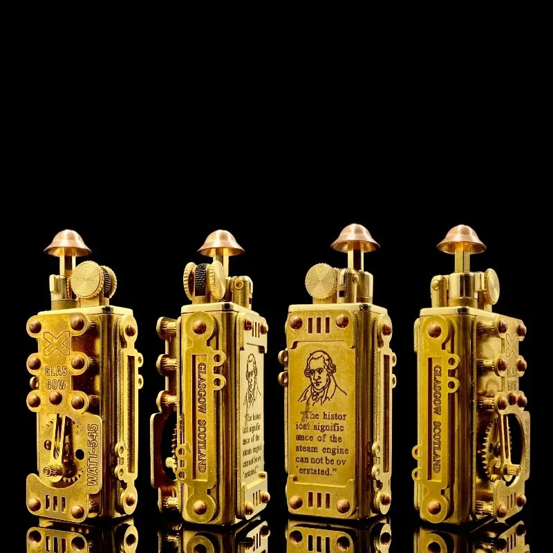 Zorro Handmade Brass Retro Mechanical Kerosine Lighter Punk Style Steam Watt Creative Cigarette Lighting Tool Gift Collection