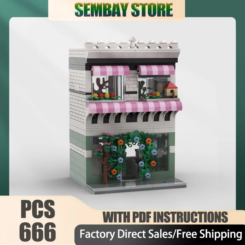

City Street View Moc Building Brick The Pet Shop - Мини-модульная модель Технологические блоки Рождественские игрушки «сделай сам» Строительный подарок