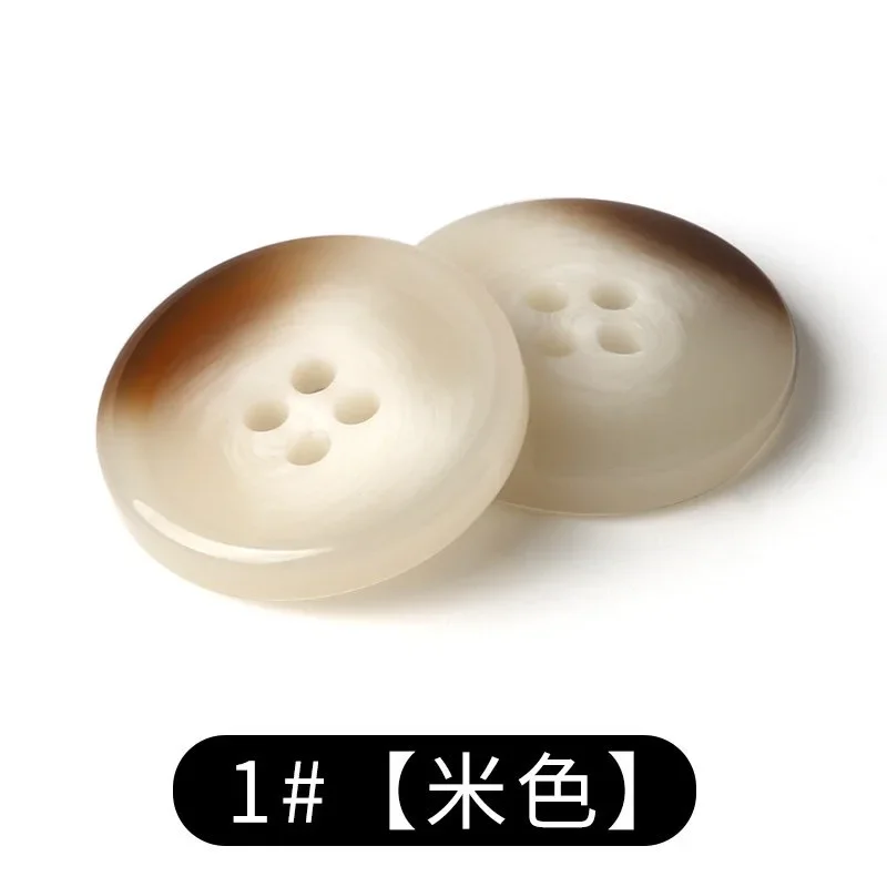50Pcs 4-Holes Classic Brown/Black Resin Buttons for Jacket Trench Coat Sweater with Timeless Design Sewing accessories wholesale