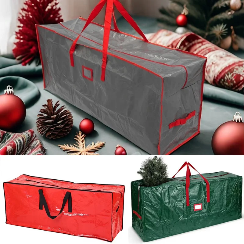 

LUSQI Christmas Tree Storage Bag For 7.5-9ft Trees Multifunctional Storage Bag Waterproof Red Green Grey Strong Oxford Cloth Box