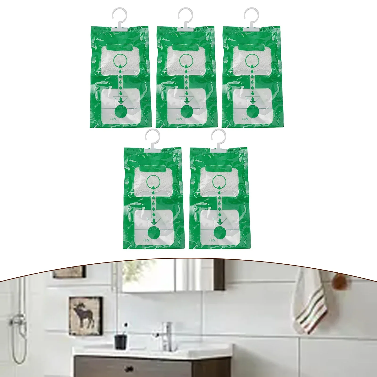 Drying Agent Hygroscopic Desiccant Bags Hanging Wardrobe Hanging Moisture Bag Closet Cabinet Wardrobe Dehumidifier