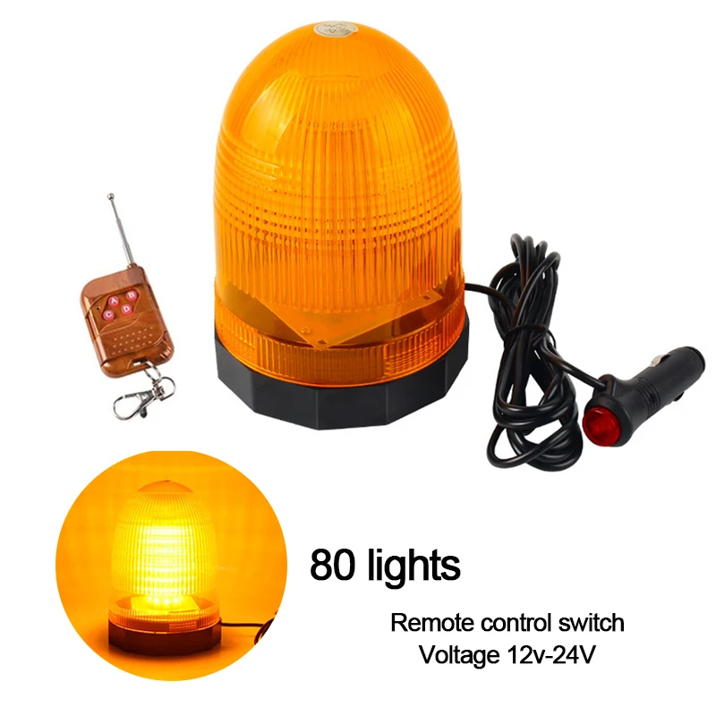 

LED Beacon Warning Signal Light, Rotating Emergency Flashlights, Suitable for Cars, Trucks, and tractors, 20, 60, 80
