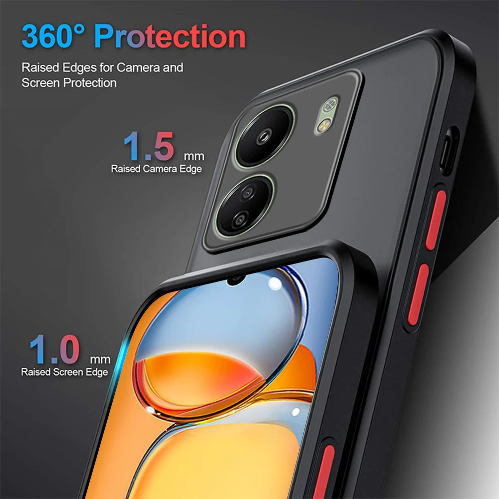 Redmi13C Case Camera Protection Matte Silicone Cover For Xiaomi Redmi 13C Poco C65 PocoC65 Redmy 13 C Little C 65 4G Phone Funda