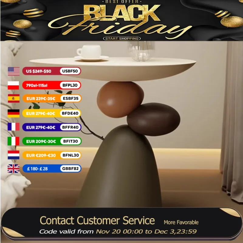 

Aesthetic Black Side Tables Modern Design Tray Unique Nordic Coffee Table Round Minimalist Mesa De Centro Sala Furniture Home