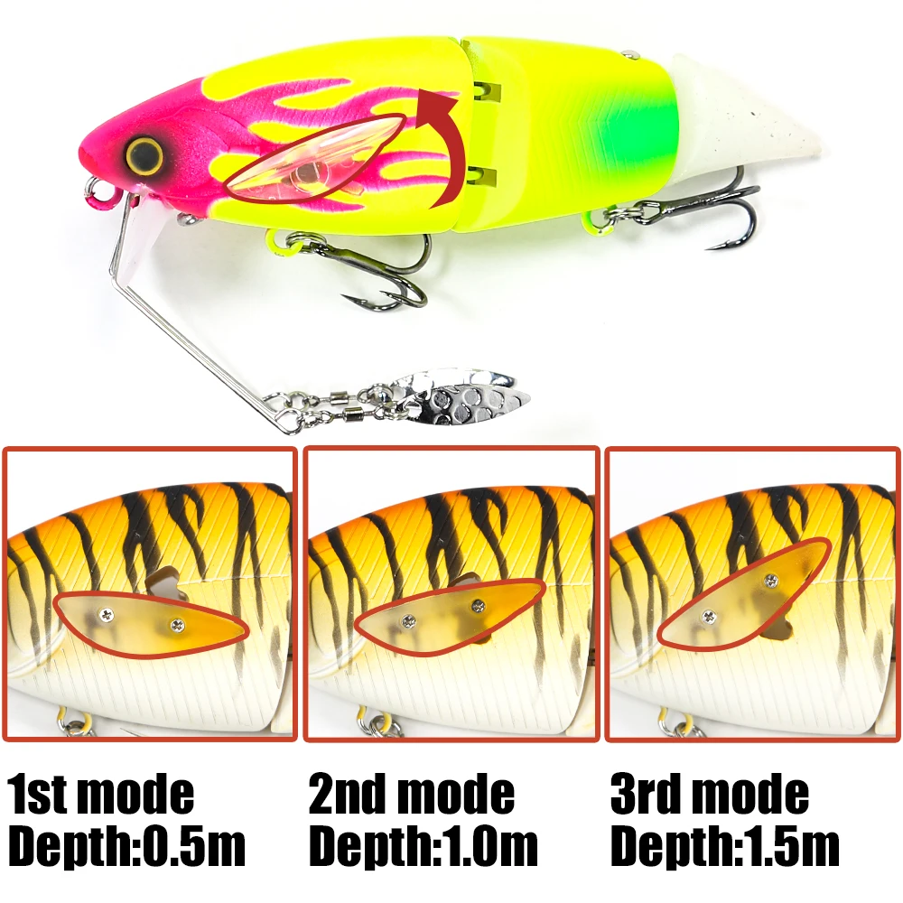 B&U 100mm SwimBaits Fishing Lure Jointed Glide Bait Islide Glidebait Swimbait Floating  Wobbler For Bass Pike