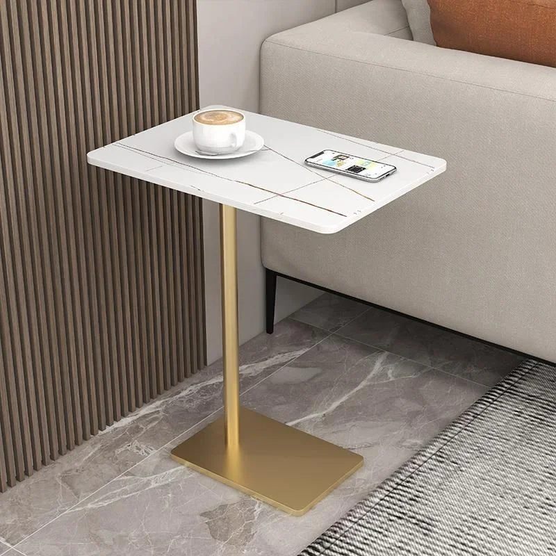 Nordic Rock Sofa Side Luxury Creative Square Round Small Coffee Table Iron Corner Movable Side Table Simple Tables