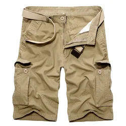 Shorts de carga militar tático masculino, solto, casual, bolso múltiplo, combate, caminhada, moda