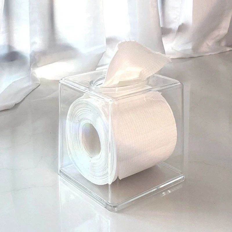 Acrylic Clear Tissue Box Holder Napkin Dispenser Car Paper Holder Office Desktop Napkin Organizer