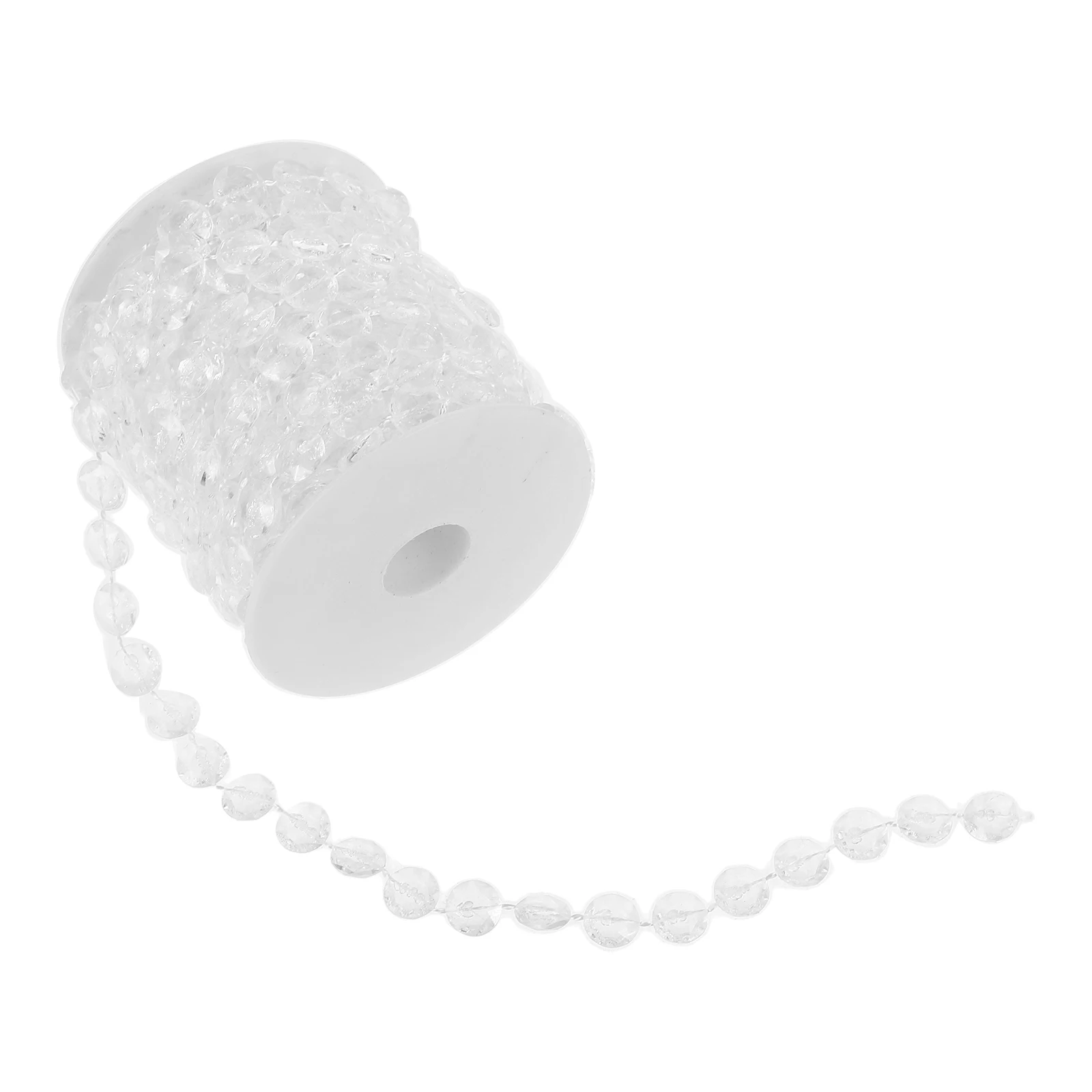 Grânulos de acrílico de cristal claro guirlanda artesanato diy decoração festa de casamento festivais contas transparentes fios cortinas penduradas natal