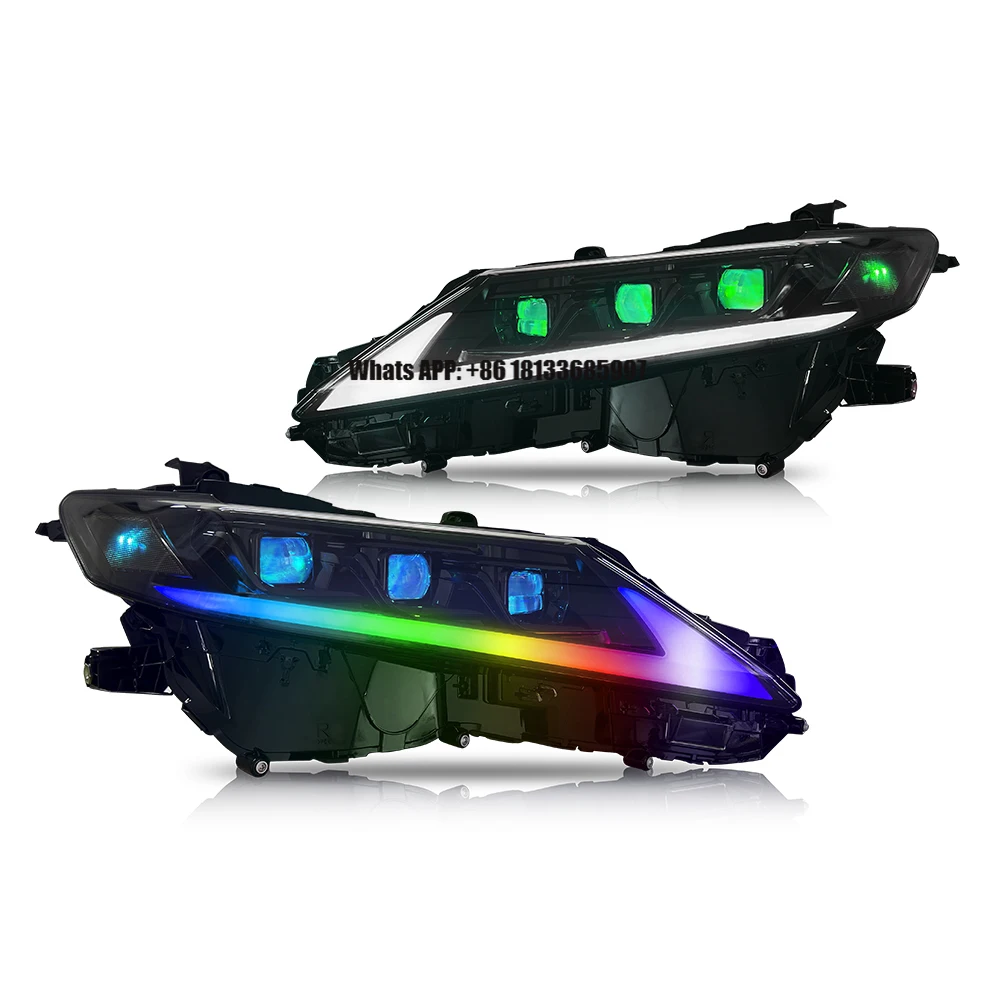 

2018-2024 for Camry RGB LED Lighting Headlights New Condition 12V Transparent Reflectors Applicable Models