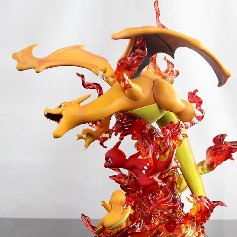 Figura de acción de Pokémon Gk Third Bullet, pequeño dragón de fuego, dragón de fuego, grupo de evolución, estatua de mano, modelo de decoración, juguete de colección