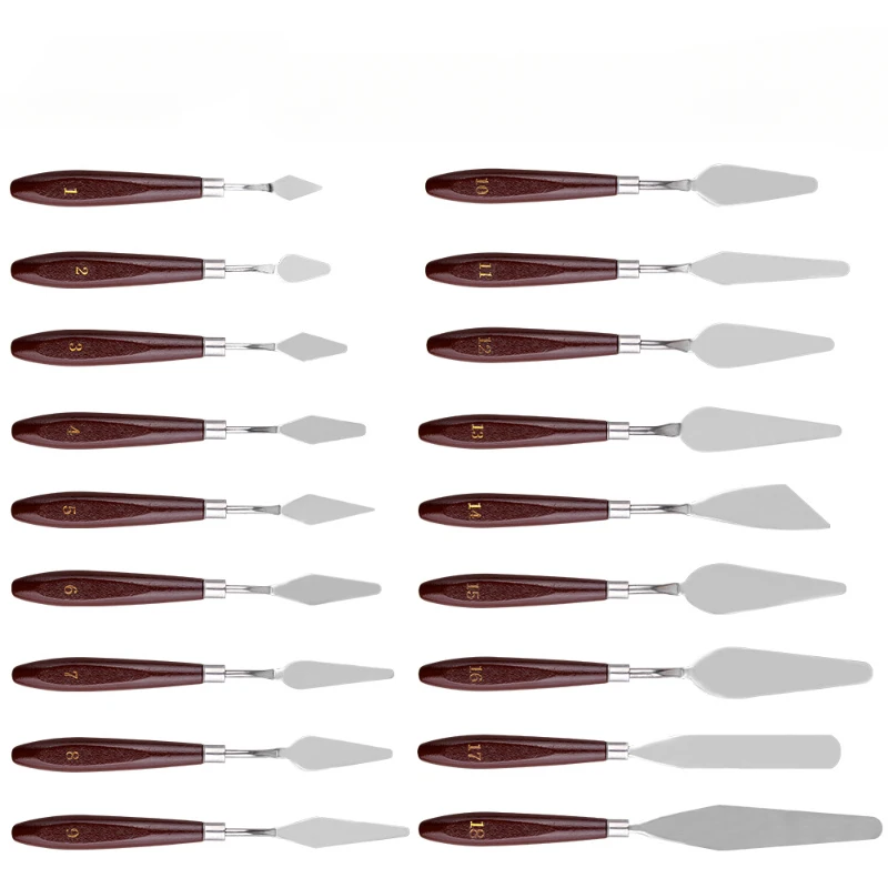 Imagem -02 - Multi Especificação Raspador de Cabo de Madeira Ferramentas Especiais de Ajuste de Cor para Estudantes de Arte Pintura Aço Inoxidável