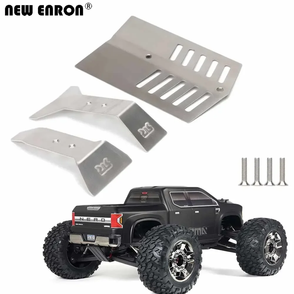 Stainless Steel Armor Chassis Guard Protector Skid Plate for RC Arrma AR106017 NERO 6S BIG ROCK BLX DIFF BRAIN 1/8 MONSTER TRUCK