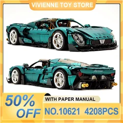 IN STOCK GULY 10621 MOC Technical Super Sport Car Building Blocks Racing Vehicle Brick Assembly Toy Christmas Gift For Boys Kids